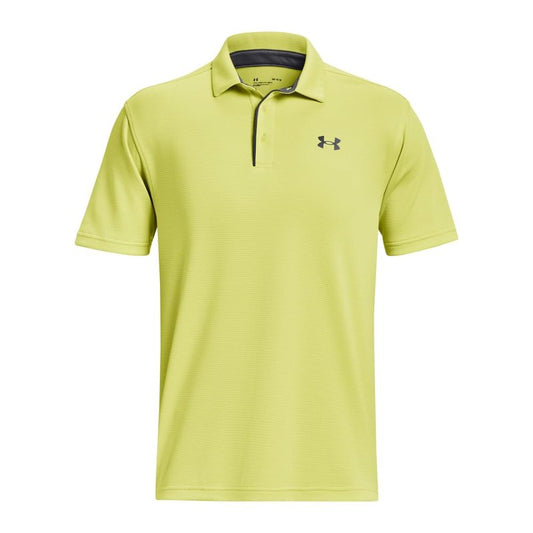 Under Armour Men's Standard Tech Golf Polo, (743) Lime Yellow / / Pitch Gray, Small