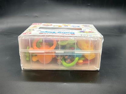 Infant Toys 0-3 Months Infant Rattles AIVIAI Baby Rattle Teether Toy Set with Storage Box Musical rattles for Newborn Girl Boy 5 6 8 9 12 Month (11pcs)