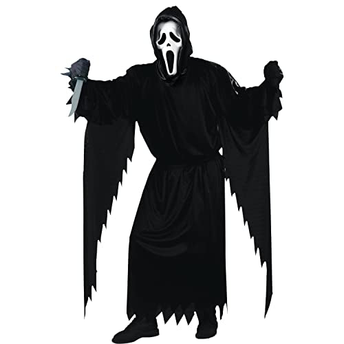 Fun World mens Adult Scream Ghost Face Costume, Black, One Size US