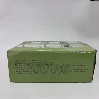 WUJUN Plant Watering Stakes10 Pack Automatic Plant Waterers for Vacations, Plant Watering Devices Terracotta Self Watering Spikes for Wine Bottles Great Plant for Indoor & Outdoor Plants