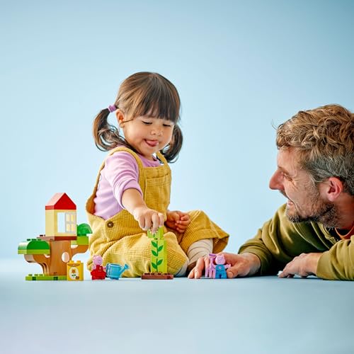 LEGO DUPLO Peppa Pig Garden and Tree House Toy for 2+ Year Old Toddlers, Girls & Boys - Fine Motor Skills Toys with 2 Figures, Flower Bricks and Accessories - 10431