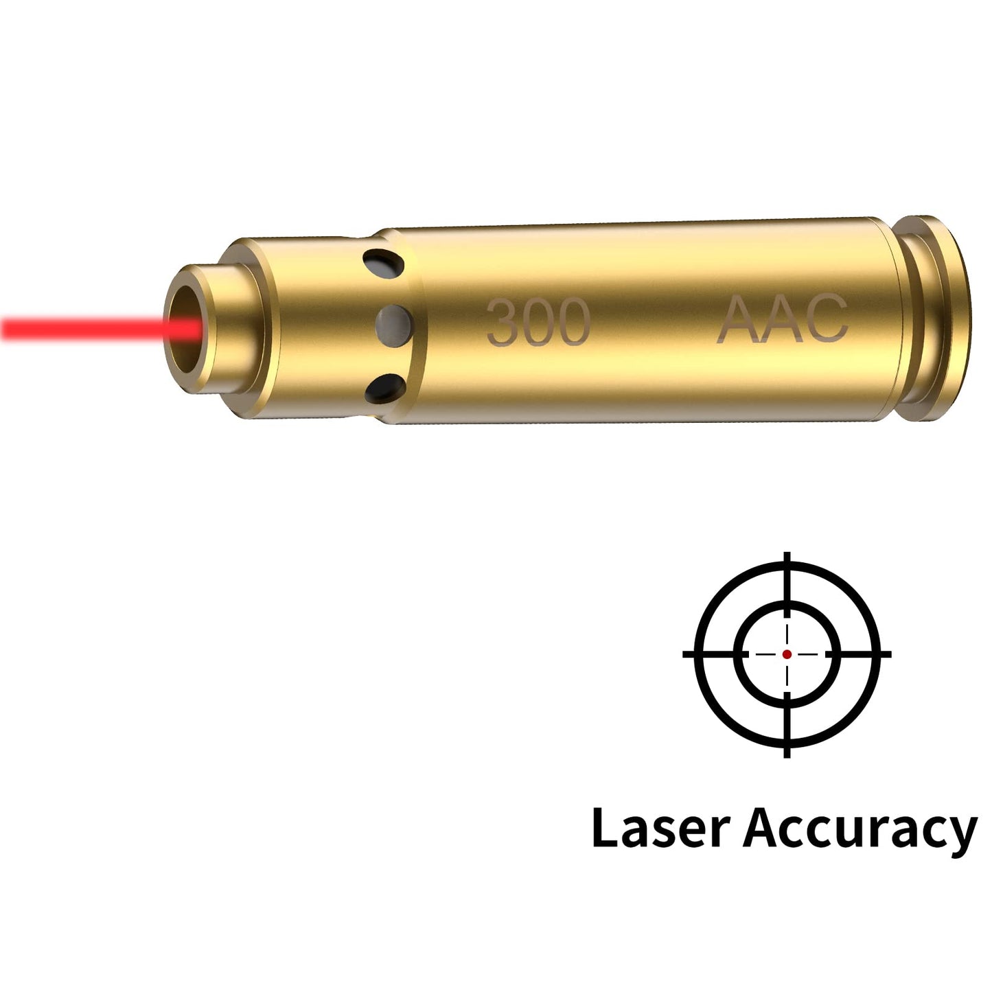 Tipfun Bore Sight Cal 300BLK 7.62x35mm Laser Sight Red Dot Boresighter with Batteries