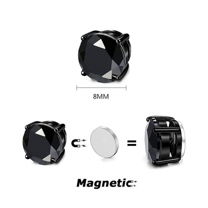 Fu You 5 pair stainless steal clip on earrings for men and women