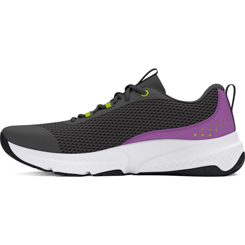 Under Armour Women's Dynamic Select, (102) Castlerock/Provence Purple/High-Vis Yellow, 6, US
