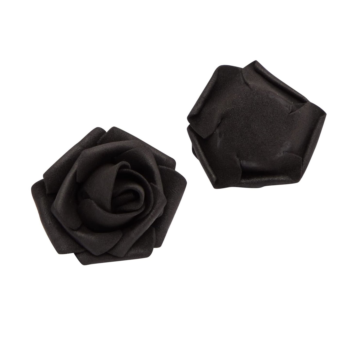 Bright Creations 100-Pack Black Artificial Flowers, Fake Foam Flowers for Halloween Decorations, DIY Crafts, Bouquets, and Black-Themed Parties (3 Inches)
