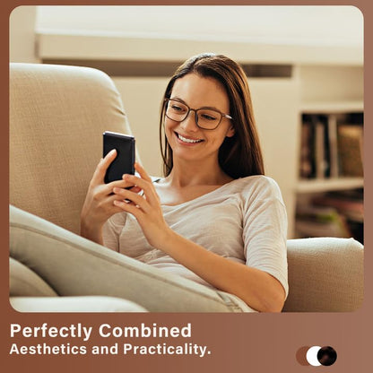 FONHCOO Blue Light Blocking Glasses Women Men TR90 Fashion Frame Computer Blue Light Glasses Anti UV Glare (Upgrade)