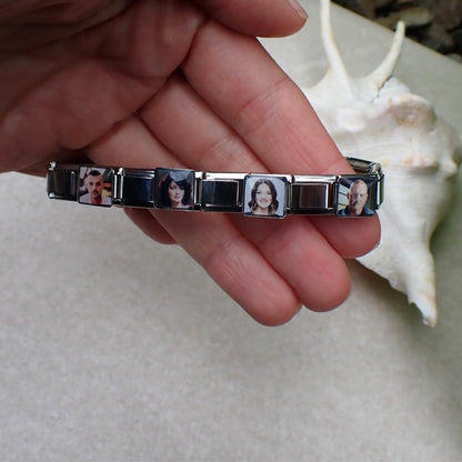 2Burned Personalised Photo Charm For Italian Style 9 mm Bracelets Stainless Steel Custom Image Picture
