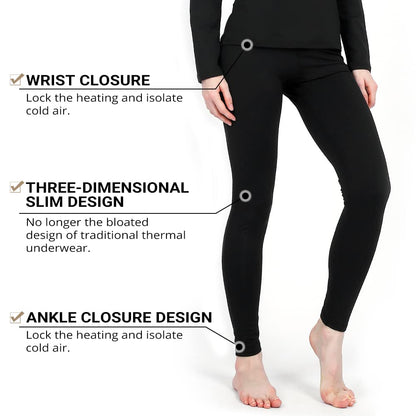 HEROBIKER Thermal Underwear Women Ultra-Soft Set Base Layer Top & Bottom Long Johns with Fleece Lined Winter Warm