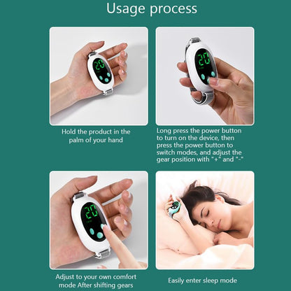 Anxiety Relief Device - Handheld Sleep Aid with Low-Frequency Pulse, Portable Microcurrent Therapy for Insomnia & Stress Relief, USB Rechargeable (Green, 1Pcs)