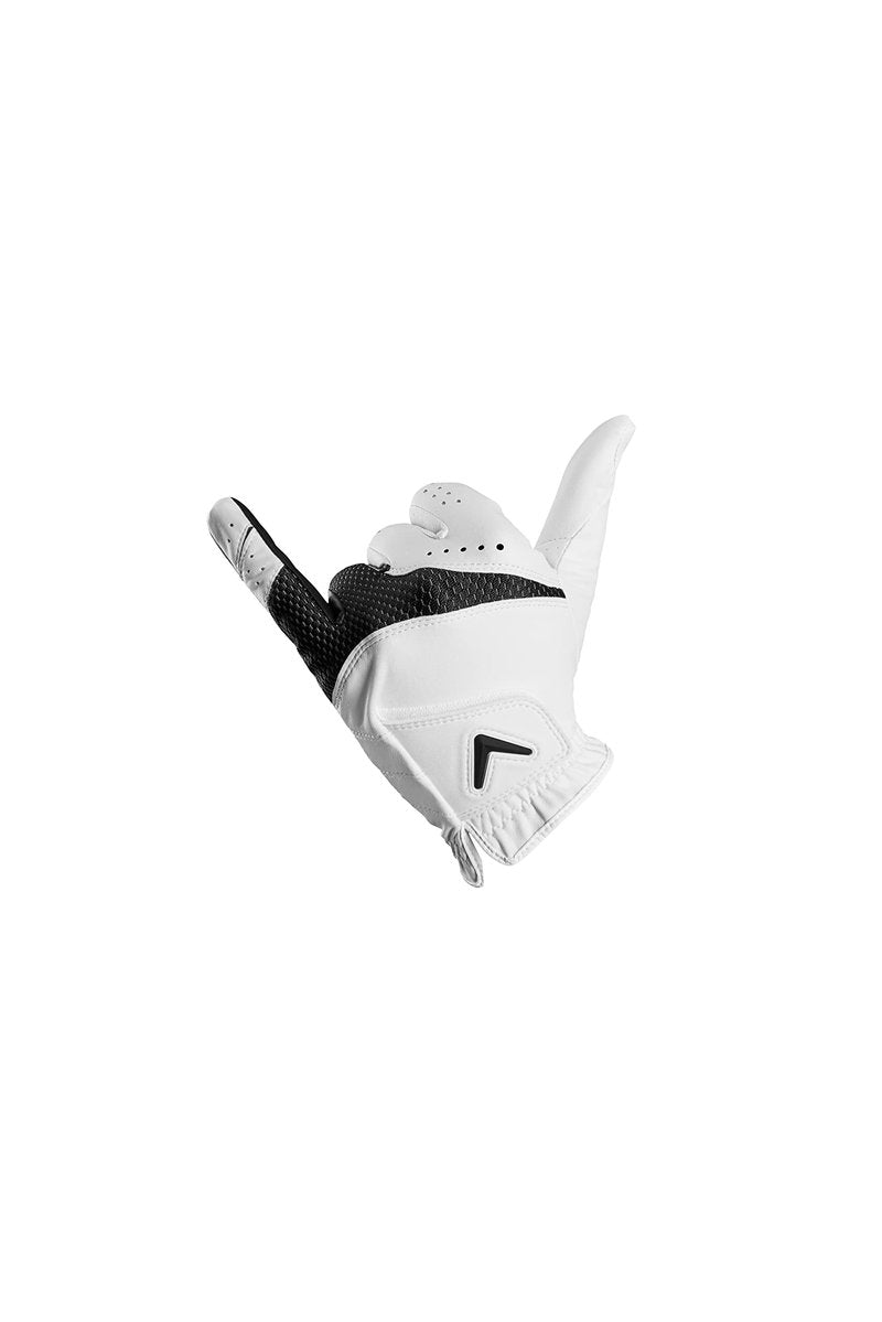 Callaway Golf Weather Spann Glove (Worn on Right Hand,White,Small,Men's)