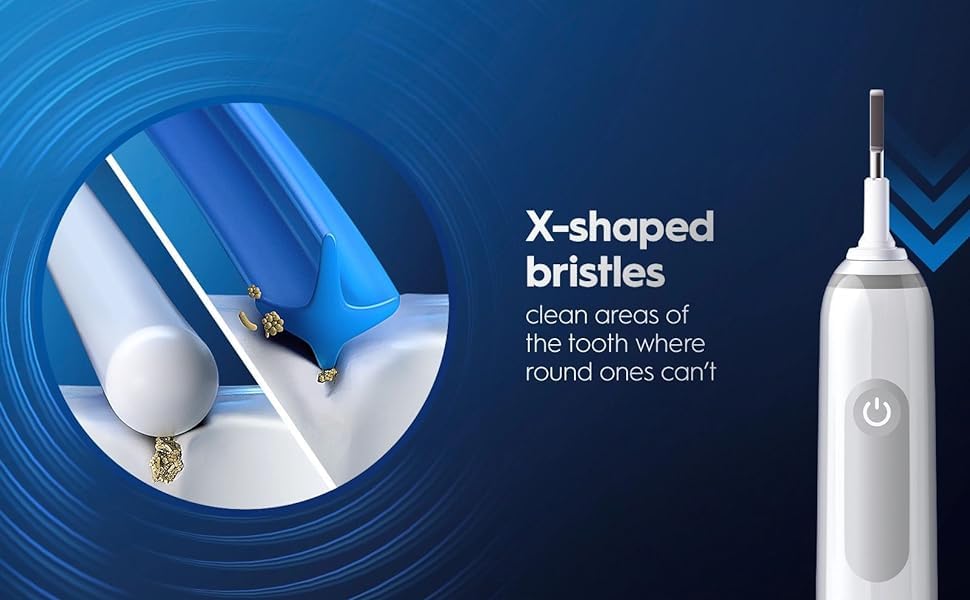 Oral B Cross Action Electric Toothbrush Replacement Brush Heads Refill, 4Count