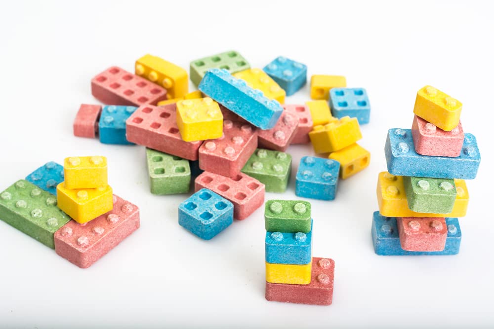 Building Blocks Candy - 3 Pound Bag - Building Block Candies - Candy Bricks Assorted Flavors - Edible Blocks Assortment