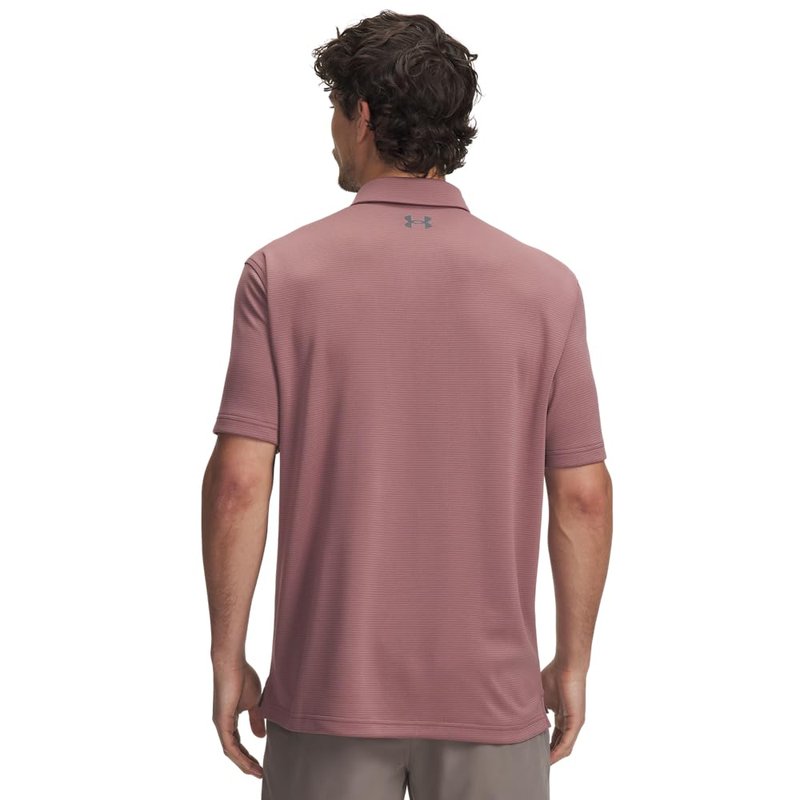 Under Armour Men's Tech Golf Polo, (651) Maroon Mist / / Pitch Gray, Large Tall