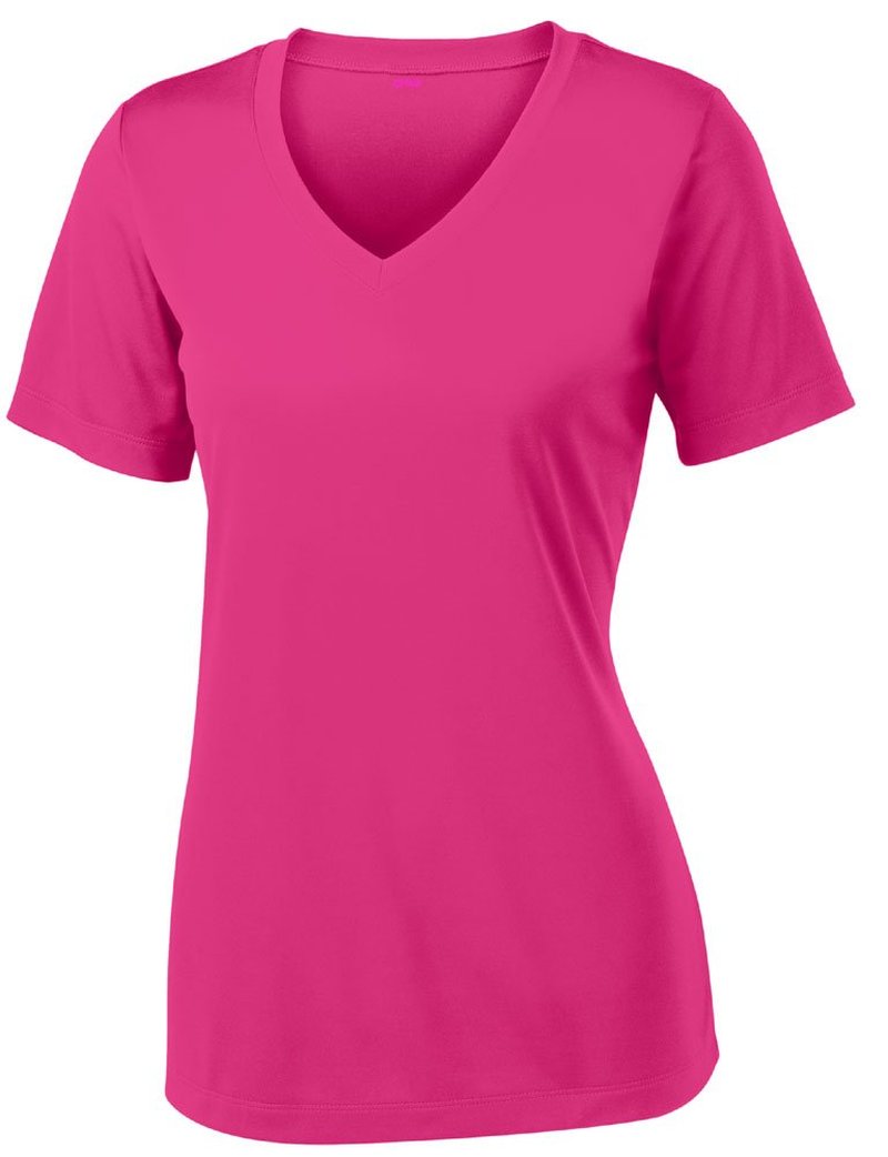 Opna V Neck T Shirts for Women, Athletic Short Sleeve Workout Top with UV Sun Protection, Quick Dry & Moisture Wicking Shirts for Women Gym Running Yoga Pink Raspberry