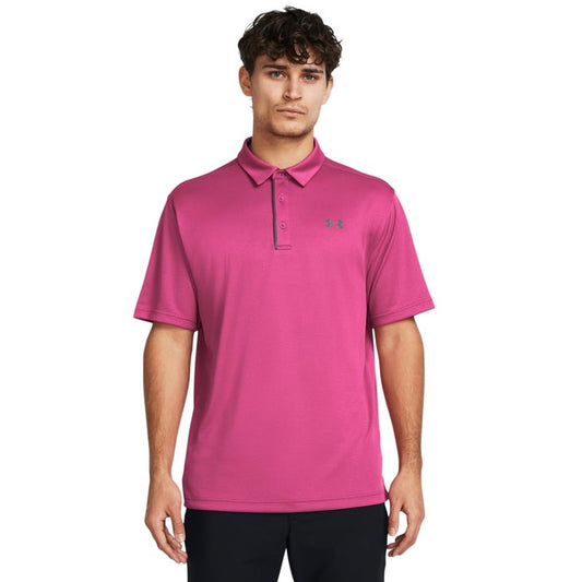 Under Armour Men's Tech Golf Polo, (686) Astro Pink / / Pitch Gray, Large Tall