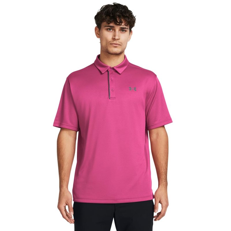 Under Armour Men's Tech Golf Polo, (686) Astro Pink / / Pitch Gray, 4X-Large