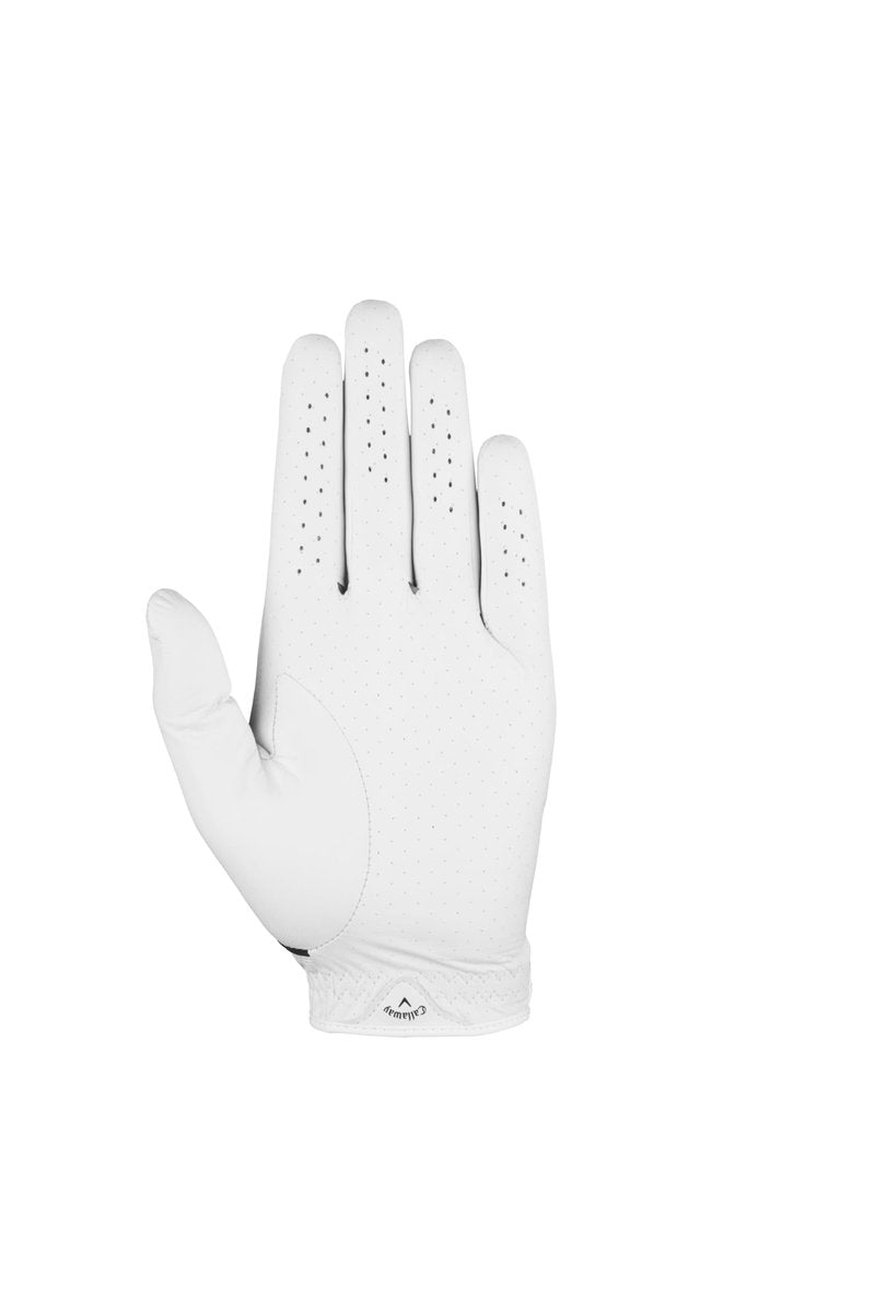 Callaway Golf Fusion Glove (Standard, XX-Large, White/Charcoal, Worn on Left Hand)