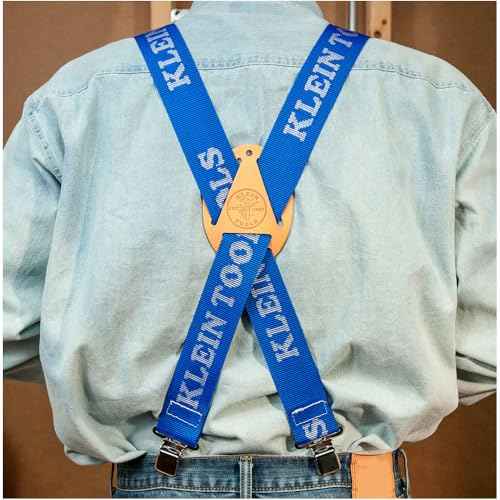 Klein Tools 60210B Nylon-Web Suspenders with Adjustable Back