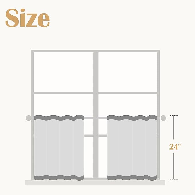 jinchan Colorful Striped Linen Kitchen Curtains 24 Inch Christmas Tier Curtains Farmhouse Modern Cafe Small Window Treatments Light Filtering Rod Pocket for Living Room Bathroom 2 Panels Multi Green
