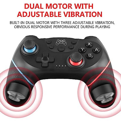 Diswoe Upgraded Wireless Controller for Switch/Lite/OLED/Switch 2 Pro Controller for Switch Remote Joystick Gamepad Supports Wake up, Gyro Axis, Turbo, Dual Vibration and Screenshot Function