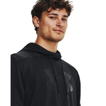 Under Armour mens Armour Fleece Big Logo Hoodie, (001) Black / / Black, X-Small
