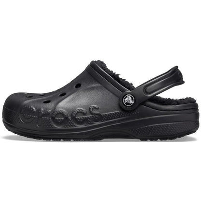Crocs Unisex Baya Lined Clog, Black, 5 UK Men 6 UK Women