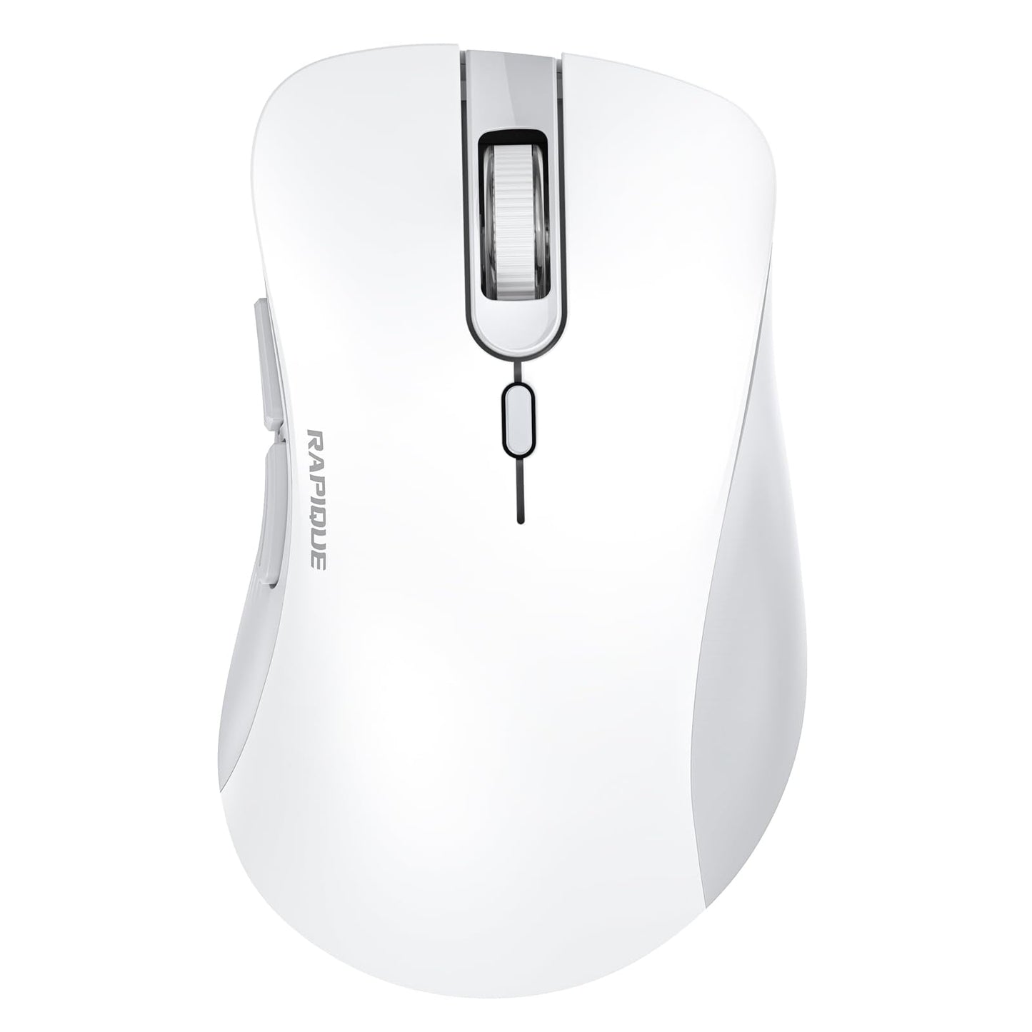RAPIQUE Bluetooth Wireless Mouse - Dual Bluetooth & 2.4 GHz USB Receiver, Ergonomic Design, Quiet Clicks, Low Power - Multi-Device Compatibility for MacBook, Laptop, Computer, iPad Air/Pro (Pink)