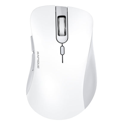 RAPIQUE Bluetooth Wireless Mouse - Dual Bluetooth & 2.4 GHz USB Receiver, Ergonomic Design, Quiet Clicks, Low Power - Multi-Device Compatibility for MacBook, Laptop, Computer, iPad Air/Pro (Pink)