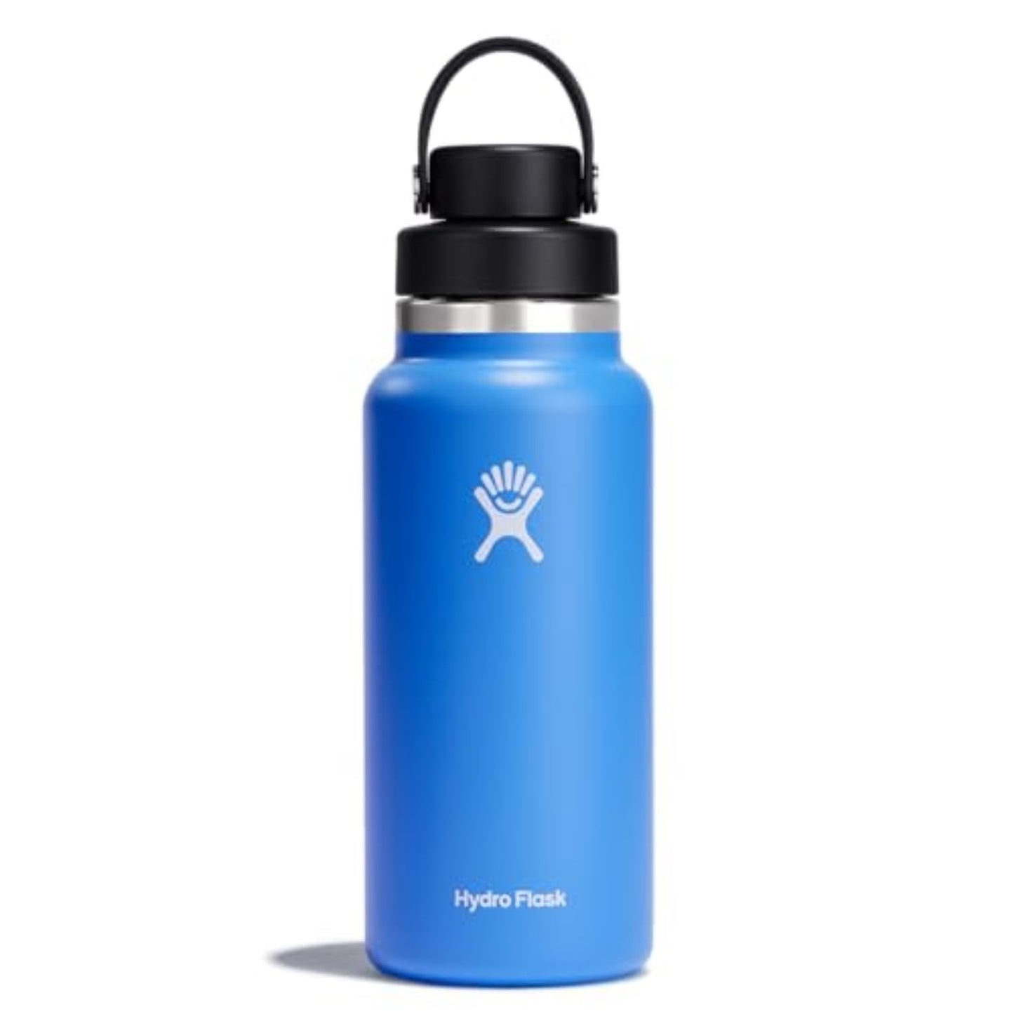 Hydro Flask Water Bottle - Insulated Stainless Steel - Wide Mouth Chug Lid, Non Spill, Leakproof in 32 Oz Cascade Blue