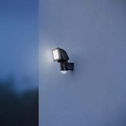 Steinel LED Outdoor Spotlight LS 150 S Black, 240° Motion Sensor Light, max. 12 m Range, 14.7 W, 4000 K, 1375 Lumen