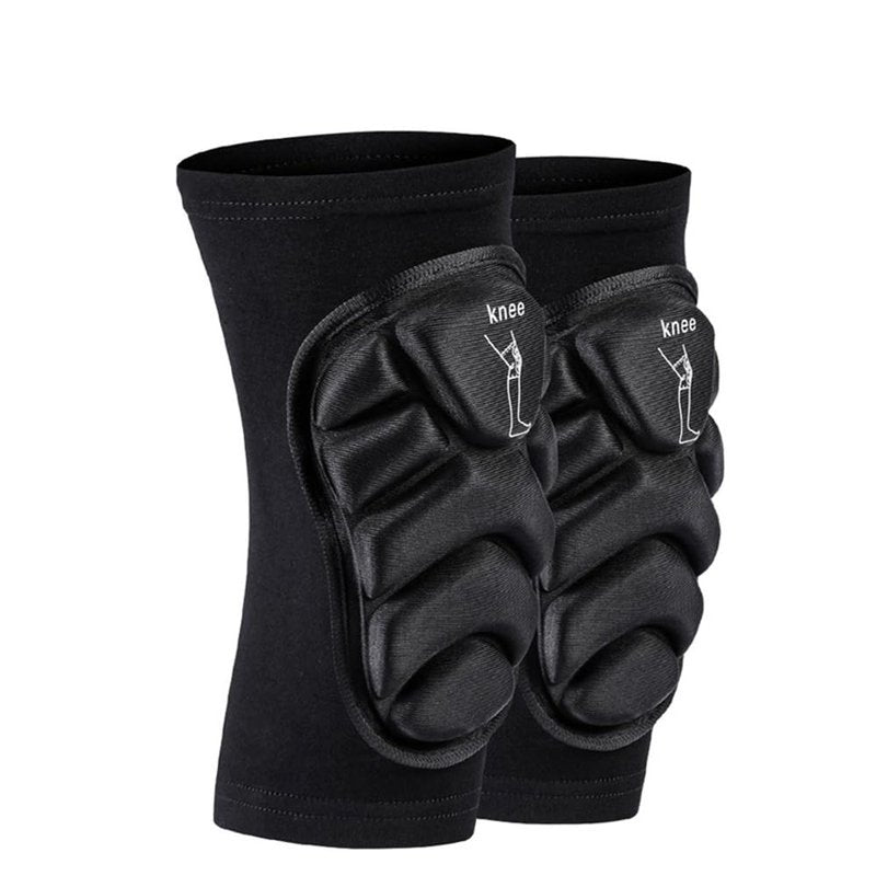 PISIQI Knee Pads Compression Leg Sleeve Knee Brace Sleeve Thickening Anti-Collision Sponge Thick EVA Foam Padding for Basketball, Football & Volleyball Hiking Wrestling Protector Gear (Black, X-Large)