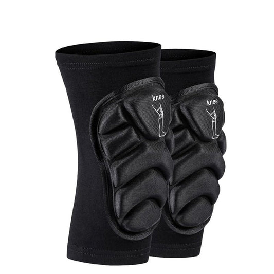 PISIQI Knee Pads Compression Leg Sleeve Knee Brace Sleeve Thickening Anti-Collision Sponge Thick EVA Foam Padding for Basketball, Football & Volleyball Hiking Wrestling Protector Gear (Black, X-Large)
