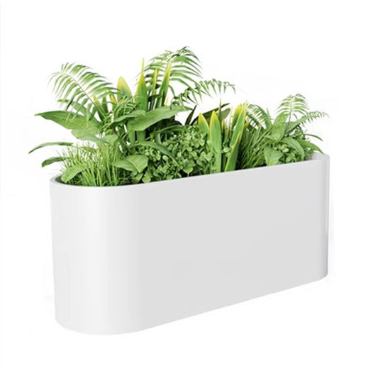 Sions Large Metal Planter, Vintage Oblong Galvanized Metal Flower Box, Weatherproof Raised Bed Vegetable Planter,100cm*30cm*70cm