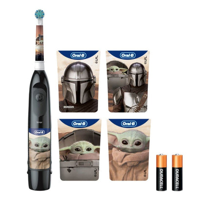 Oral-B Kid's Battery Toothbrush Featuring Star Wars The Mandalorian, for Kids 3+