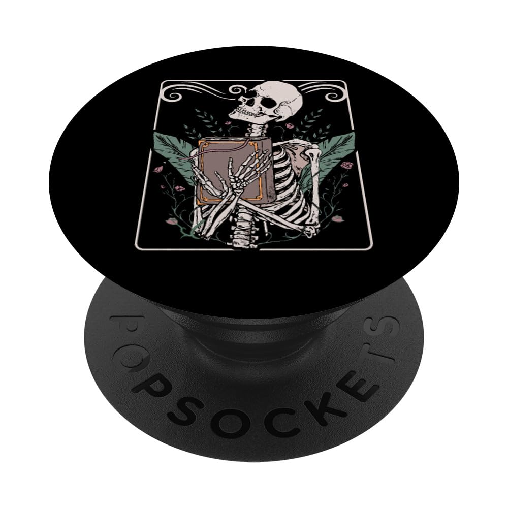 Tarot Card Skeleton Nu Goth Occult Witchcraft Witch Satanism PopSockets Adhesive PopGrip