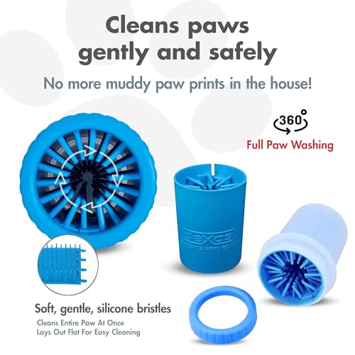 Dexas Small Dog Paw Cleaner, Pro Blue, Paw Washer for Dogs, Premium Quality Pet Supplies and Dog Accessories
