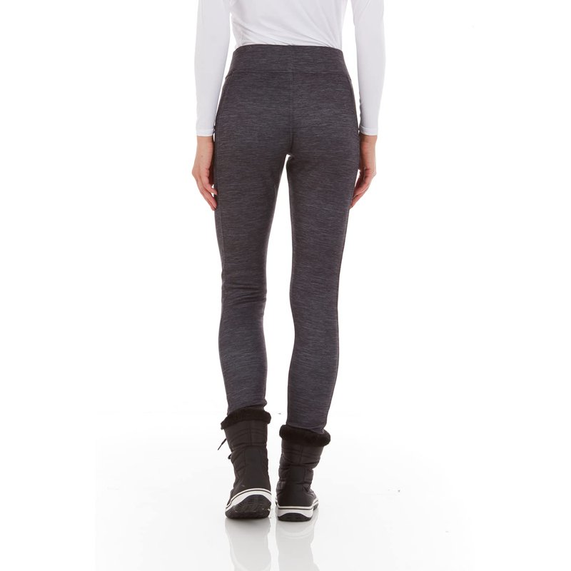 Arctic Quest Women's Fleece Lined Leggings Thermal Warm Winter Tights High Waisted Yoga Pants Cold Weather with Pockets, Charcoal Heather, Large