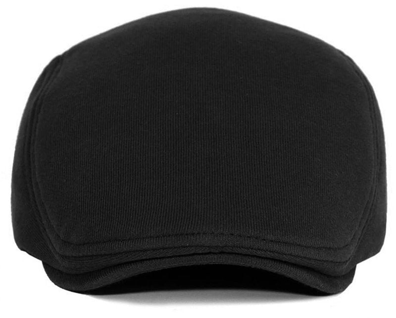 Xinveen Men's Newsboy Hat Adjustable Beret Ivy Cap Irish Cabbie Driving Hunting Hats Black