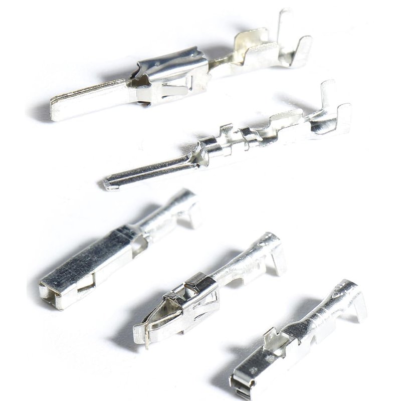 Connector Pins Crimped Terminal Kit - Automotive Electrical Wire Removal Set | Non-Insulated Male & Female Plugs | 1-3.5mm Sizes