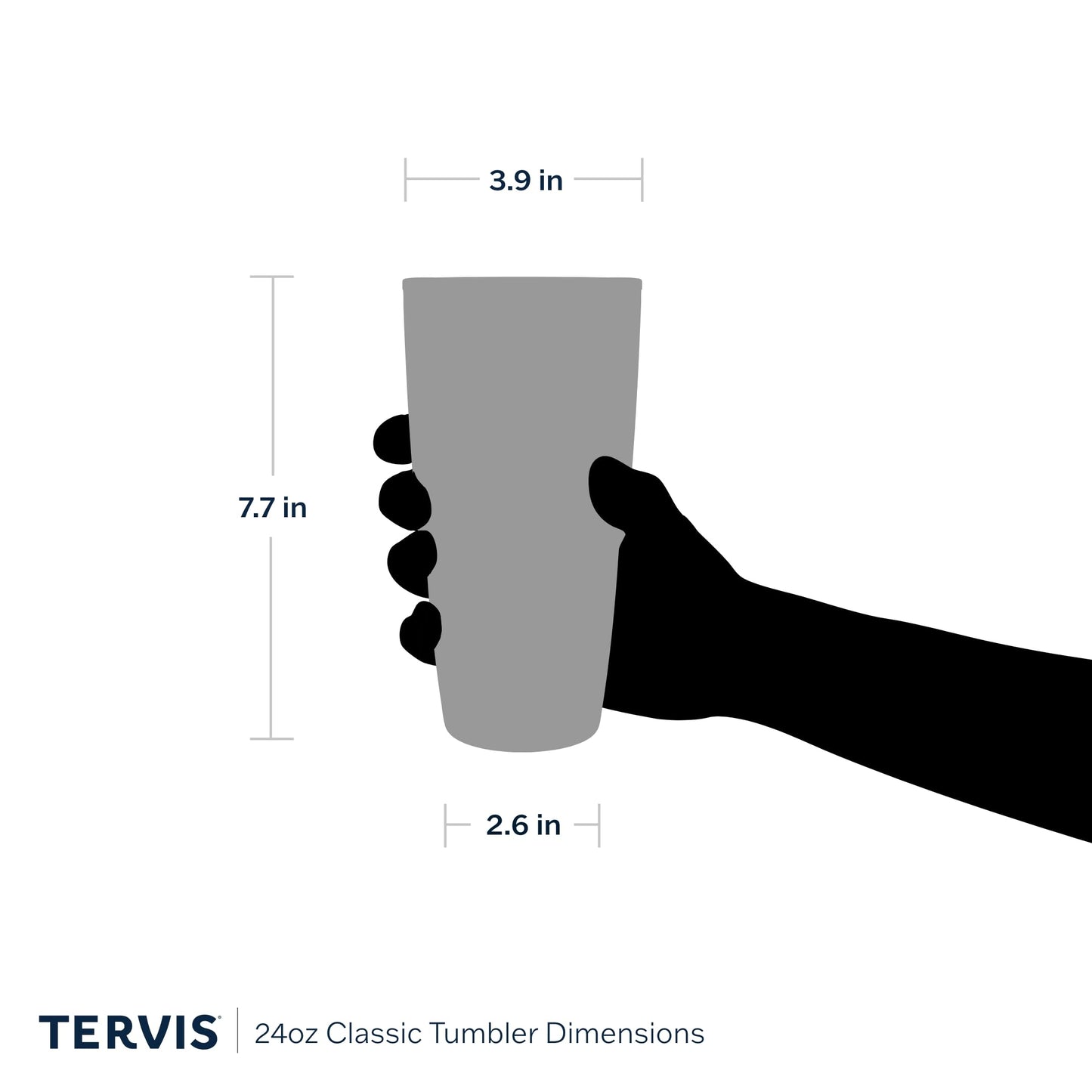 Tervis Christmas Holiday Blue Winter Snowflakes Made in USA Double Walled Insulated Tumbler Travel Cup Keeps Drinks Cold & Hot, 24oz, Classic