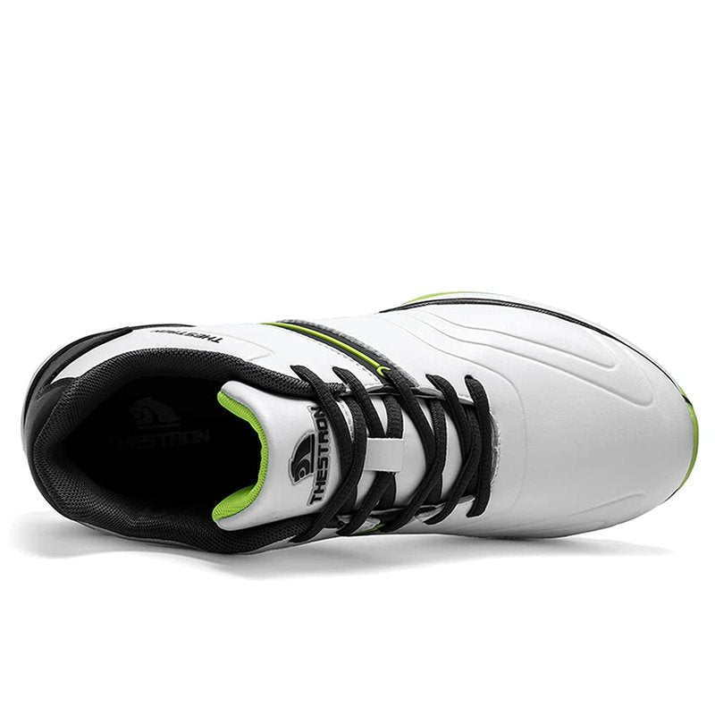 Waterproof Golf Shoes Men Professional Golf Sneakers Spikless Light Weight Walking Footwears Outdoor Male Walking Shoes (10.5,White)