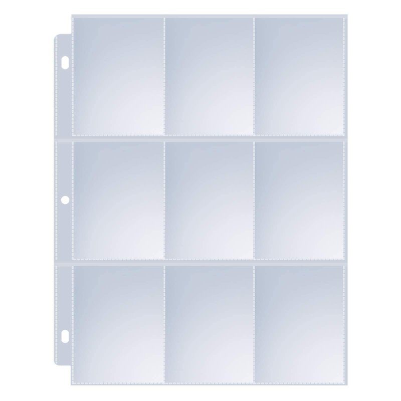 120 Pack 9 Pocket Page Protectors, Sooez Double Sided Trading Card Sleeves for 3 Ring Binder, Baseball Cards Holder, Protective Pages Sheets for Binders Album, Fit for Collectible Games, Sports Cards