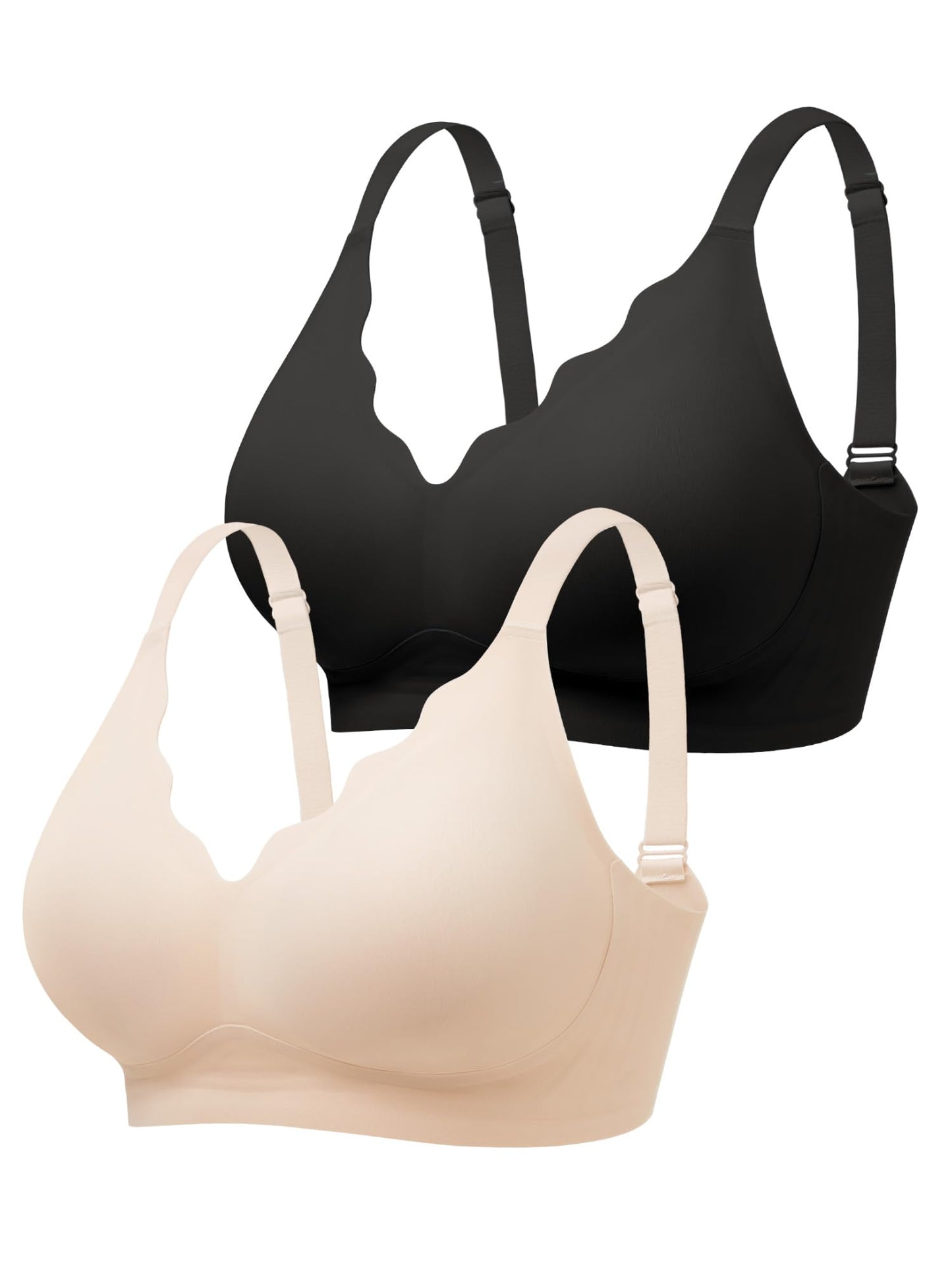 Wireless Jelly Bras for Women No Underwire with Support - S-2XL Seamless Bralettes Everyday Comfort Tshirt Padded Bra