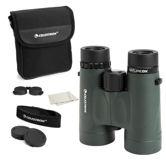 Celestron - Nature DX 8x42 Binoculars – Ideal for Birding and Outdoors – 42mm Objective Lenses – Wide 7.4° Field of View – BaK-4 Prisms – Fully Multi-Coated – Waterproof and Fogproof