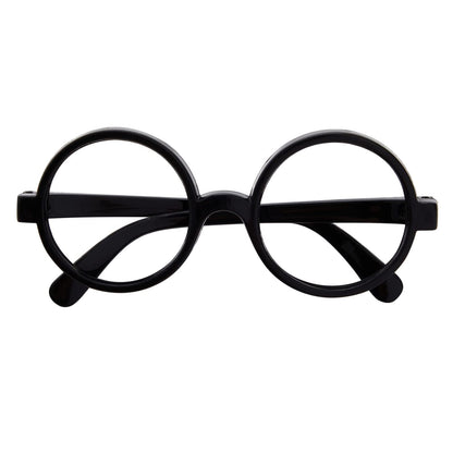 24 Pack Nerd Glasses Party Supplies, Round Black Wizard Glasses for Cosplay Costumes