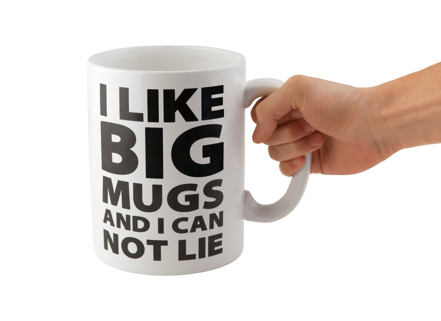 BigMouth Inc. Extra Large Coffee Mug 64 Oz - Giant Tall Ceramic Coffee Cup - Sturdy, Microwave Safe - Funny Huge Cup - Cool Gag Gift, White/Black