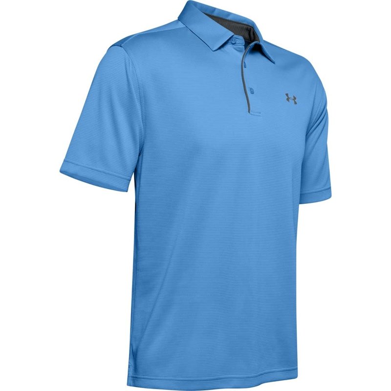 Under Armour Men's Tech Golf Polo , Carolina Blue (475)/Pitch Gray, Large