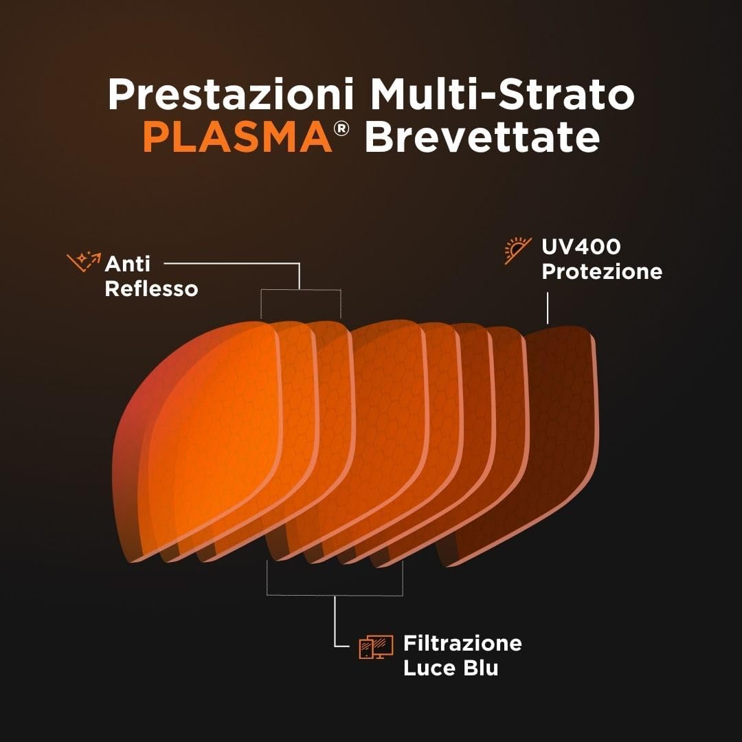 Horus X • Round Blue Light Computer Glasses | Anti-Fatigue Screens| for Small Faces | Urban Amber