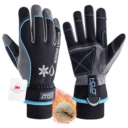 Cold Weather Work Gloves Waterproof Winter Work Gloves Men Women Touchscreen Insulated Gloves with Thermal Fleece