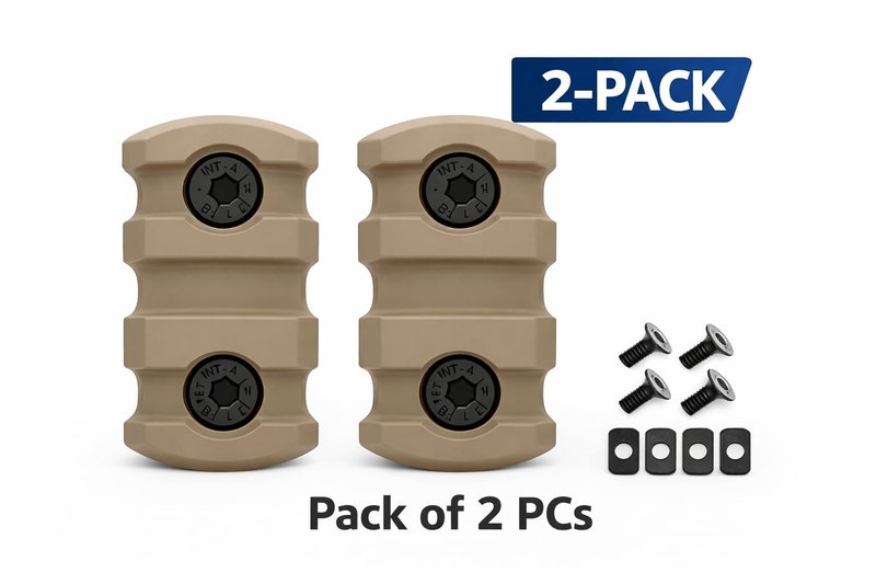 Gotical 3 Slot Rail DE Color Aluminium Three Slot Rail Picatinny Rail Set of 2 Pieces, Compatible with MLOK Devices (D-Earth)